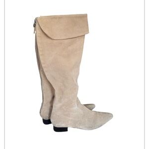 Talbots Tan Suede Over-the-Knee Fold-Over women Boots